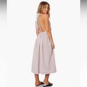 FP Free People NWT color theory dress pretty in pink size Small plaid halter